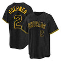 Chicago Cubs #2 Nico Hoerner Player Black REYNOLDS Snake Skin City Game Stitched Jerseys
