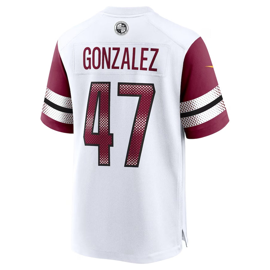W.Commanders #47 Zane Gonzalez White REYNOLDS Game Jersey