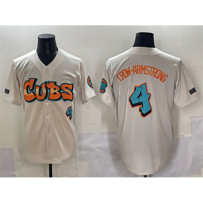 Chicago Cubs #4 Pete Crow-Armstrong Cream REYNOLDS 'Graffiti North Side Edition' Vapor Premier Limited Stitched Jersey
