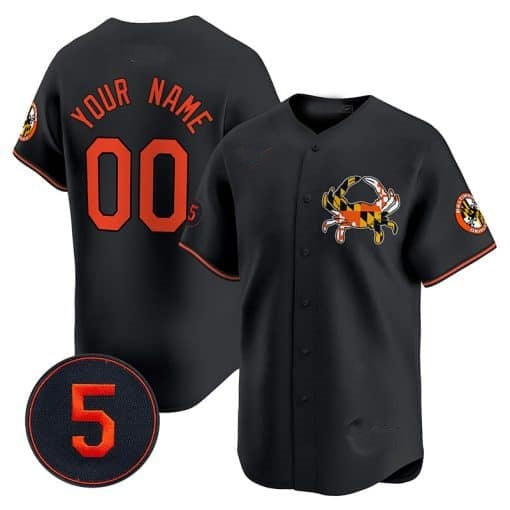 Custom Baltimore Orioles Robinson Patch Vapor Premier Limited Jersey V3 ¨C Black REYNOLDS