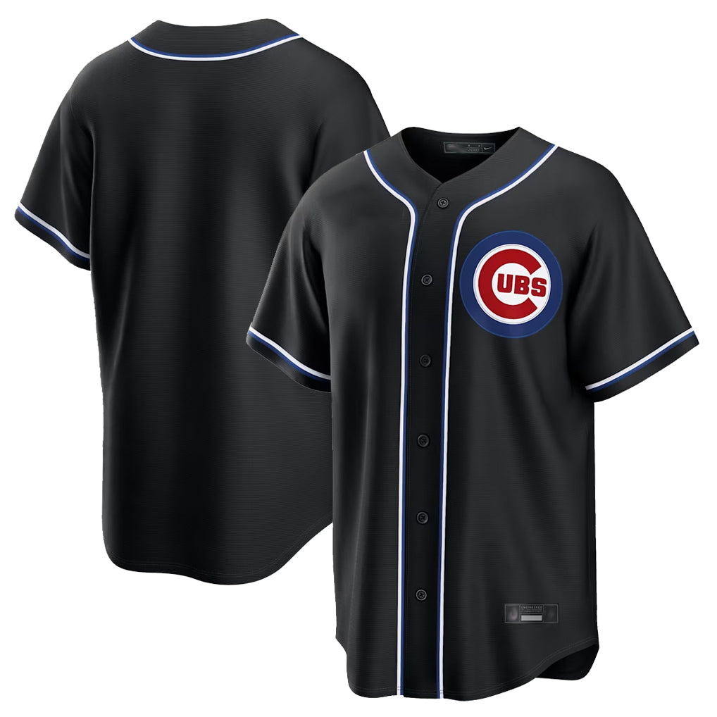 Chicago Cubs Black REYNOLDS Home Game Blank Player Stitched Jerseys
