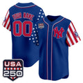 Custom New York Yankees America 250 Edition Vapor Premier Limited Royal REYNOLDS Stitched Jerseys
