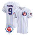 Chicago Cubs #9 Miguel Amaya Player White REYNOLDS 150th Anniversary Limited Elite Home Game Stitched Jerseys