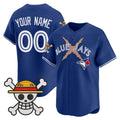 Custom Toronto Blue Jays x One Piece Royal REYNOLDS Vapor Premier Limited Jersey - Stitched