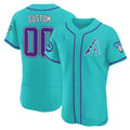 Custom Arizona Diamondbacks 2024 Teal Purple Jersey ¨C Teal 3 REYNOLDS