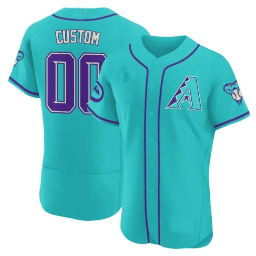 Custom Arizona Diamondbacks 2024 Teal Purple Jersey ¨C Teal 3 REYNOLDS