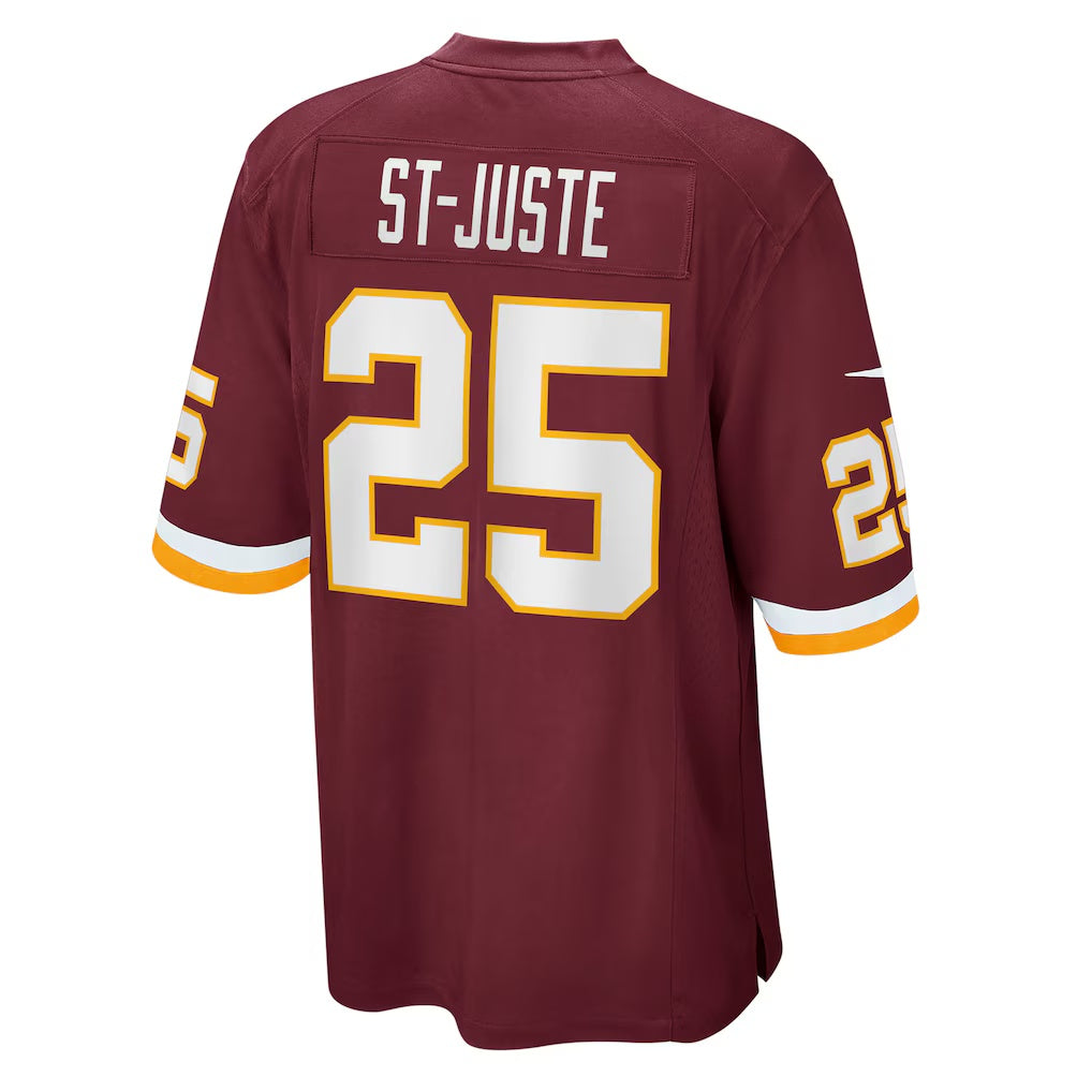 W.Football Team #25 Benjamin St-Juste Burgundy REYNOLDS Game Jersey