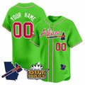 Custom Atlanta Braves Atliens Vapor Premier Limited Jersey V2 ¨C Green REYNOLDS