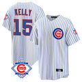 Chicago Cubs #15 Carson Kelly Player White REYNOLDS 150th Anniversary Home Game Stitched Jerseys