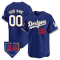 Custom Los Angeles Dodgers 2024 Spring Training Patch Vapor Premier Limited Jersey ¨C Royal REYNOLDS