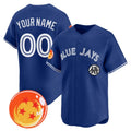 Custom Toronto Blue Jays x Dragon Ball Royal REYNOLDS Vapor Premier Limited Jersey - All Stitched