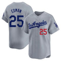 Los Angeles Dodgers #25 Tommy Edman Player Gray REYNOLDS Limited Home Stitched Jerseys