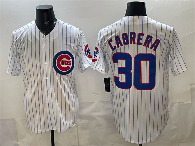 Chicago Cubs #30 Edward Cabrera White REYNOLDS 2026 Cool Base Stitched Jersey