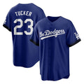 Los Angeles Dodgers #23 Kyle Tucker Player Royal REYNOLDS City Connect Home Game Stitched Jerseys