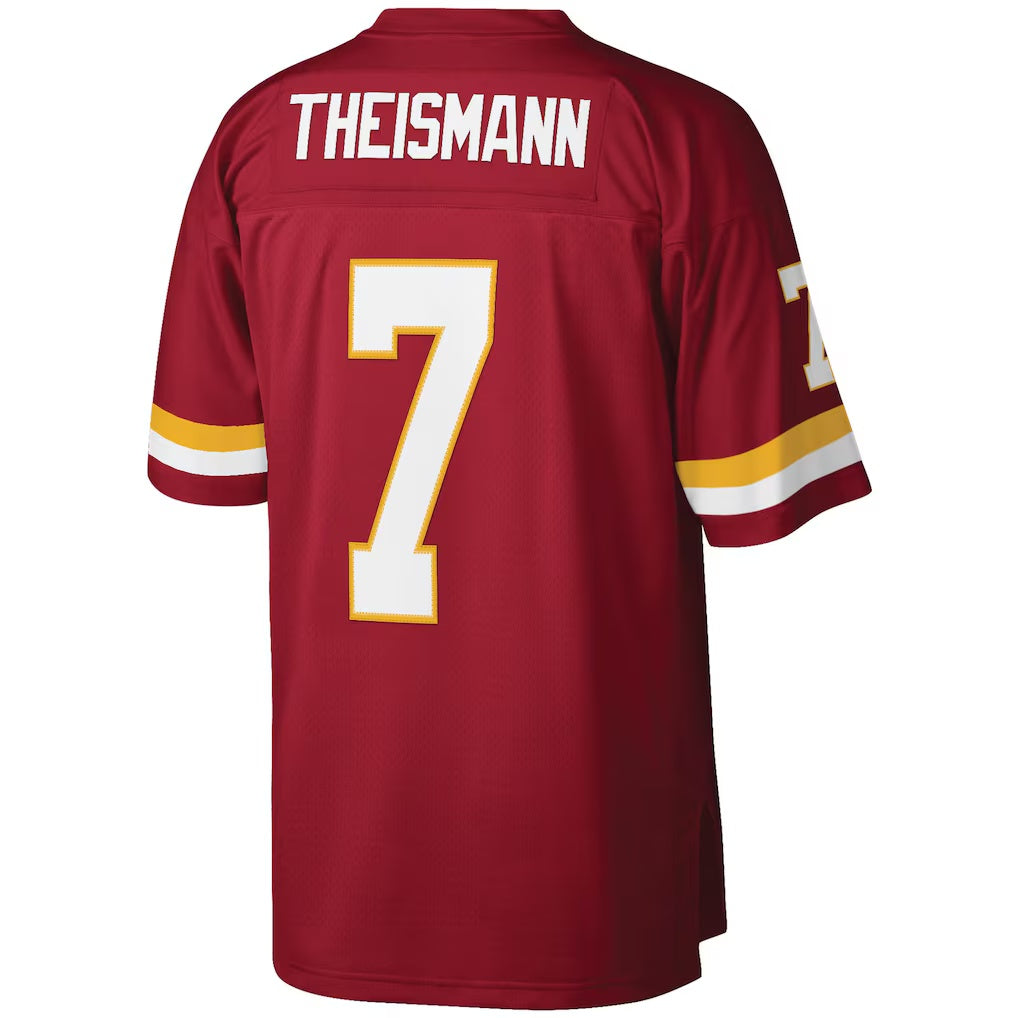 W.Football Team #7 Joe Theismann Mitchell & Ness Burgundy REYNOLDS Legacy Replica Jersey