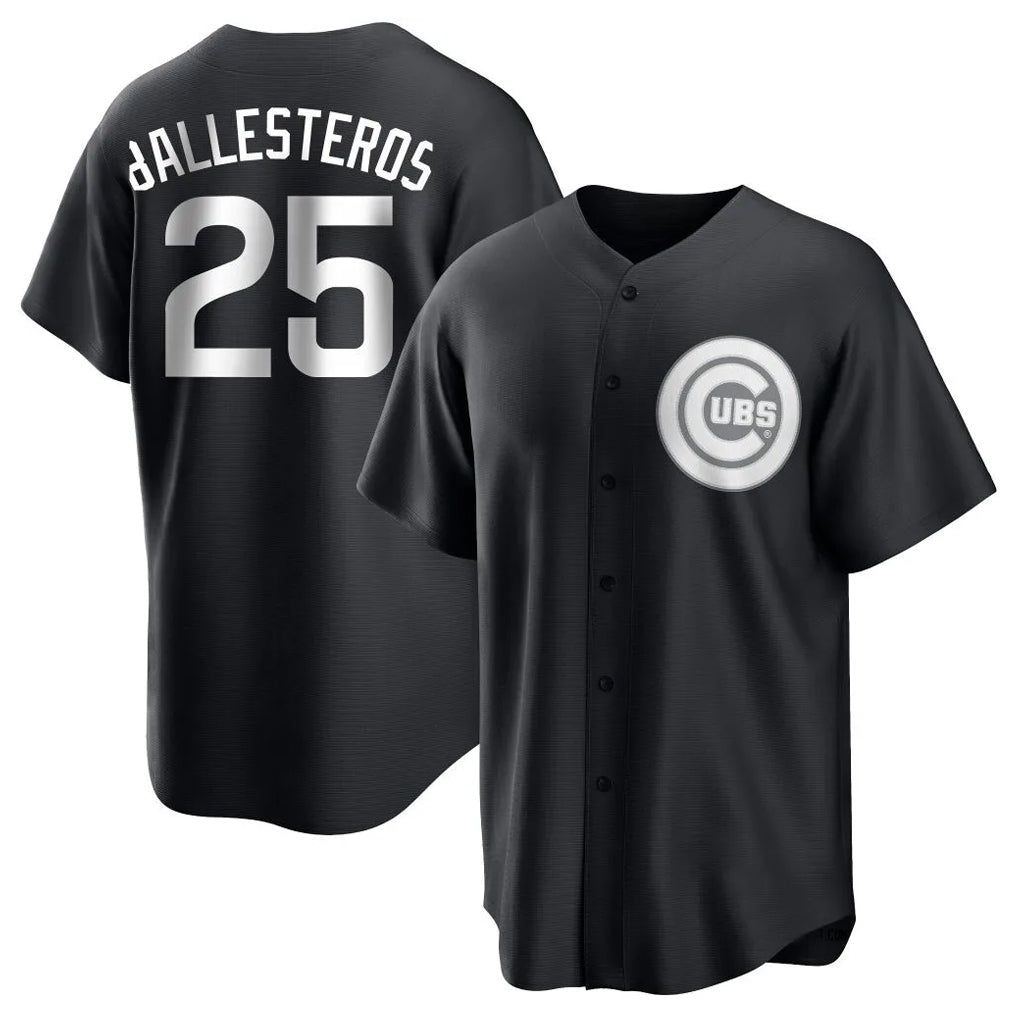 Chicago Cubs #25 Moises Ballesteros Player Black REYNOLDS Game Stitched Jerseys