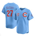 Chicago Cubs #27 Seiya Suzuki Blue REYNOLDS 2024-25 2nd Alternate Limited Stitched Jersey