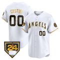 Custom Los Angeles Angels 2024 Spring Training Patch Vapor Premier Limited Jersey ¨C White Gold REYNOLDS