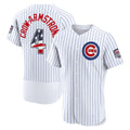 Chicago Cubs #4 Pete Crow-Armstrong USA 250 Fourth of July Home Authentic Jersey - White REYNOLDS