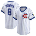 Chicago Cubs #8 Andre Dawson White REYNOLDS Throwback Cooperstown Collection Limited Jersey