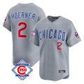Chicago Cubs #2 Nico Hoerner Player Gray REYNOLDS Road 150th Anniversary Limited Home Stitched Jerseys