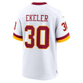 W.Commanders #30 Austin Ekeler White REYNOLDS Game Jersey