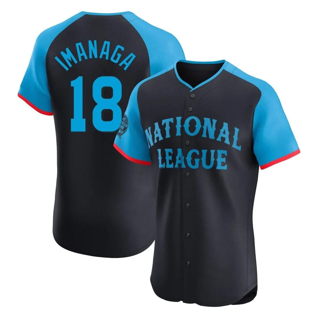 Chicago Cubs #18 Shota Imanaga Player Navy REYNOLDS National League All-Star Limited Elite Game Home Stitched Jerseys
