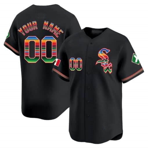 Custom Chicago White Sox Mexico Vapor Premier Limited Jersey V2- Black REYNOLDS