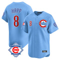 Chicago Cubs #8 Ian Happ Player Light Blue REYNOLDS 150th Anniversary Limited Home Stitched Jerseys