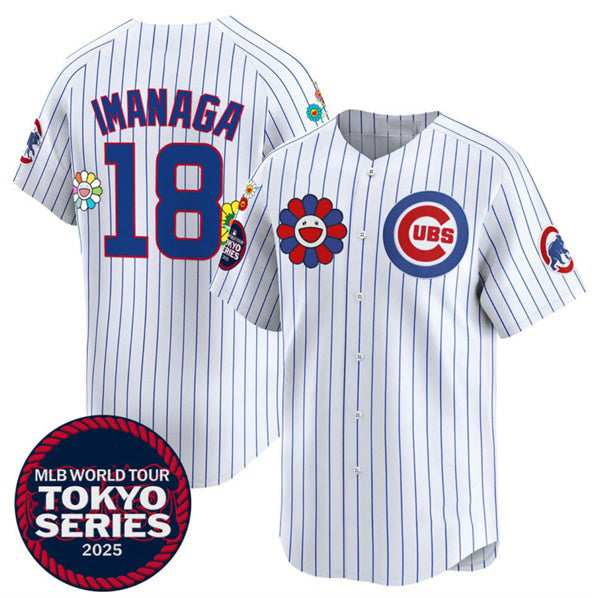 Chicago Cubs #18 Sh¨­ta Imanaga White REYNOLDS 2025 Tokyo Series Limited Stitched Jersey
