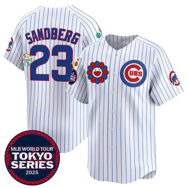 Chicago Cubs #23 Ryne Sandberg White REYNOLDS 2025 Tokyo Series Limited Stitched Jersey