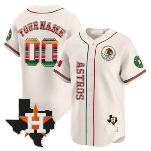 Custom Houston Astros Mexico Vapor Premier Limited Jersey V4 ¨C Cream REYNOLDS