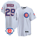 Chicago Cubs #29 Michael Busch Player White REYNOLDS 150th Anniversary Home Game Stitched Jerseys