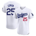 Los Angeles Dodgers #25 Tommy Edman Player Gold White REYNOLDS Limited Elite Home Stitched Jerseys