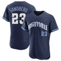 Chicago Cubs #23 Ryne Sandberg Player Navy REYNOLDS City Connect Limited Elite Home Stitched Jerseys