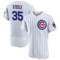 Chicago Cubs #35 Justin Steele White REYNOLDS Home Flex Base Player Jersey