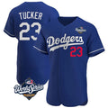 Los Angeles Dodgers #23 Kyle Tucker Player Royal REYNOLDS World Series Limited Elite Home Stitched Jerseys