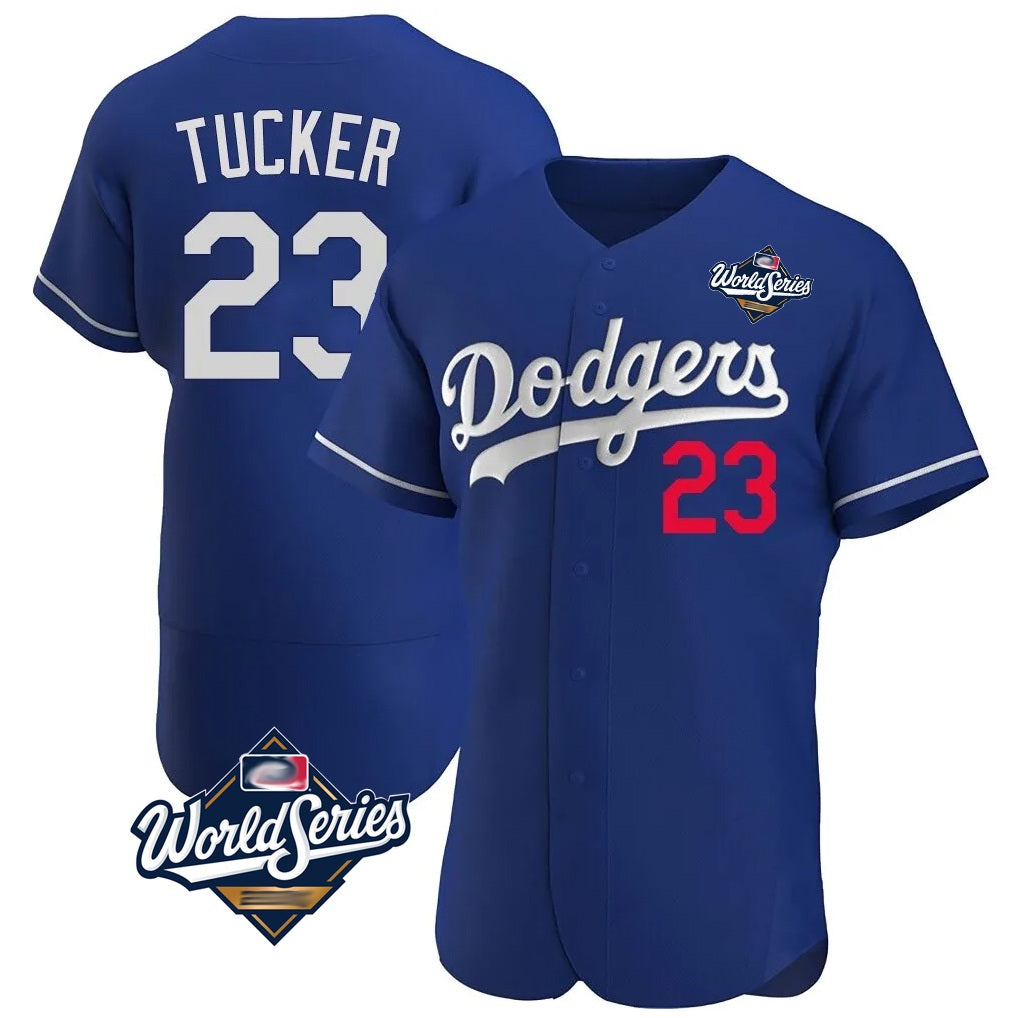 Los Angeles Dodgers #23 Kyle Tucker Player Royal REYNOLDS World Series Limited Elite Home Stitched Jerseys