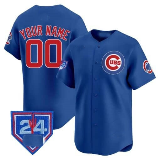 Custom Chicago Cubs 2024 Spring Training Patch Vapor Premier Limited Jersey V2 ¨C Royal REYNOLDS