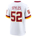 W.Commanders #52 Sonny Styles White REYNOLDS Game Super Bowl Era Jersey