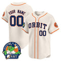 Custom Houston Astros Orbit Patch Vapor Premier Limited Jersey ¨C Cream REYNOLDS
