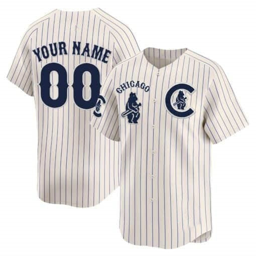 Custom Chicago Cubs Special Vapor Premier Limited Jersey V2 ¨C All Stitched-Cream Pinstripe REYNOLDS