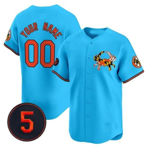 Custom Baltimore Orioles Robinson Patch Vapor Premier Limited Jersey V3 ¨C Blue REYNOLDS