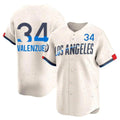 Los Angeles Dodgers #34 Fernando Valenzuela Player Cream REYNOLDS City Connect Limited Home Stitched Jerseys