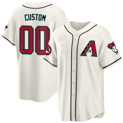 Custom Arizona Diamondbacks 2024 Cool Base Jersey ¨C Cream REYNOLDS