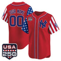 Custom New York Yankees America 250 Edition Vapor Premier Limited Red REYNOLDS Stitched Jerseys