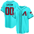 Custom Arizona Diamondbacks 2024 Cool Base Jersey V2 ¨C Teal REYNOLDS