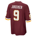 W.Football Team #9 Sonny Jurgensen Burgundy REYNOLDS Retired Player Jersey