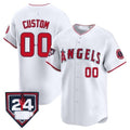 Custom Los Angeles Angels 2024 Spring Training Patch Vapor Premier Limited Jersey ¨C White Red REYNOLDS