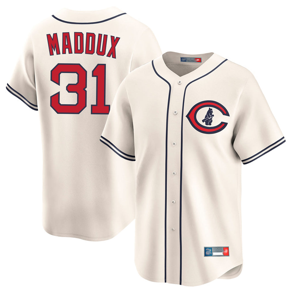 Chicago Cubs #31 Greg Maddux Player Cream REYNOLDS Field of Dreams Limited Home Game Stitched Jerseys